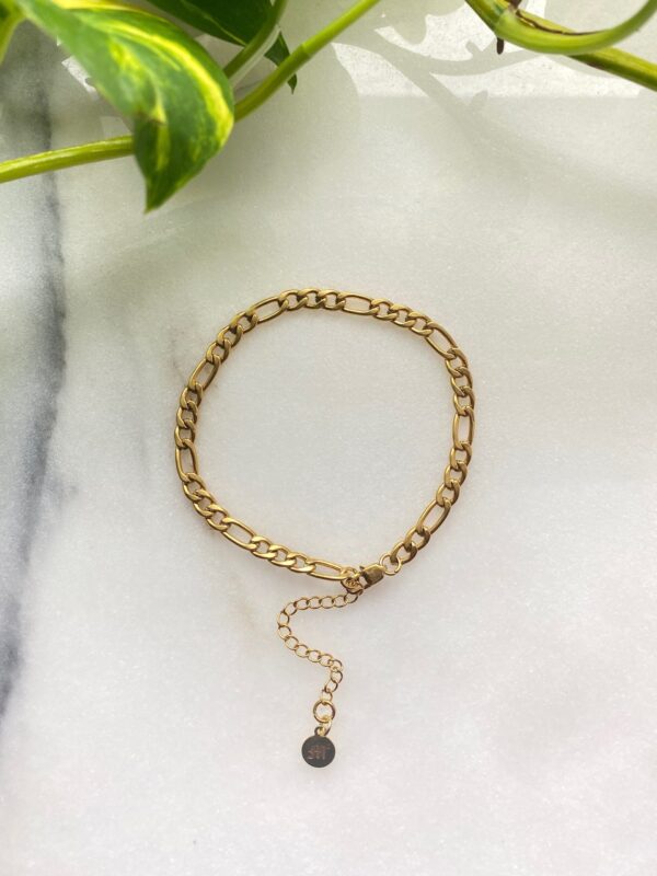 Gold Figaro Chain Anklet