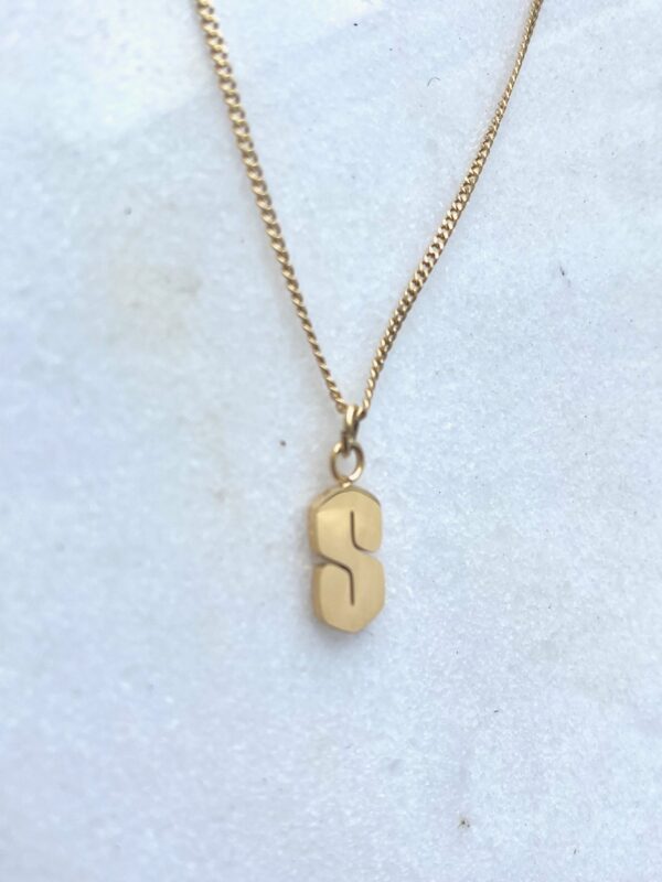 S Charm Necklace