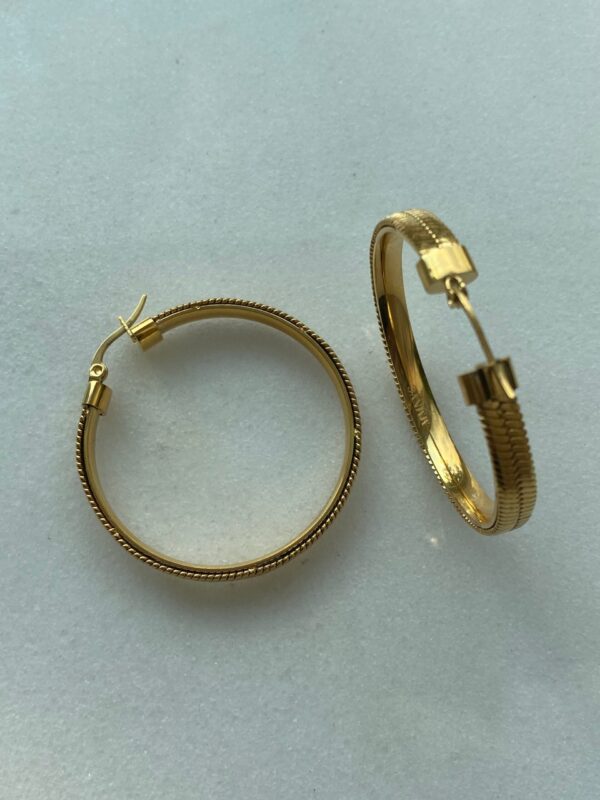 Herringbone Hoop Earrings