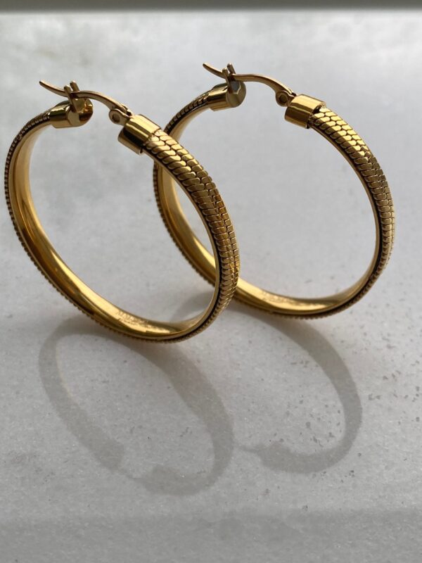 Herringbone Hoop Earrings