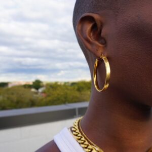 Herringbone Hoop Earrings