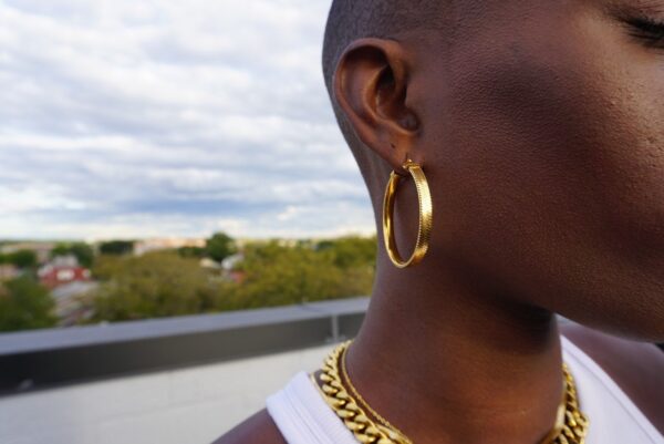 Herringbone Hoop Earrings