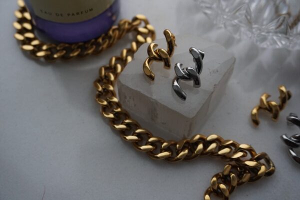 Cuban Link Stud Earring
