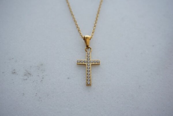 Gold Cross Pendant Necklace