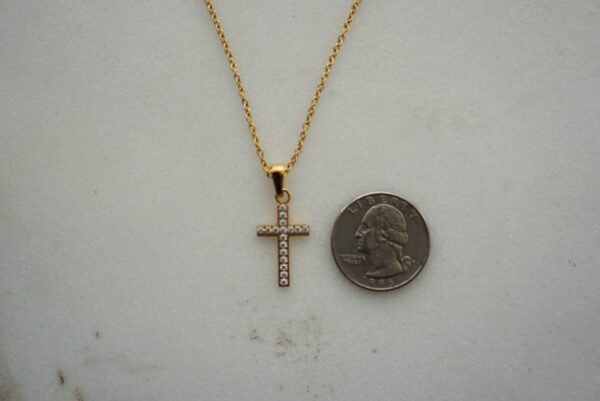 Gold Cross Pendant Necklace